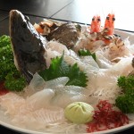 小豆島で捕れたお魚で活け作り